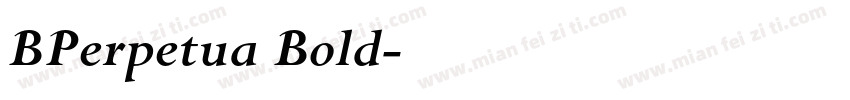 BPerpetua Bold字体转换